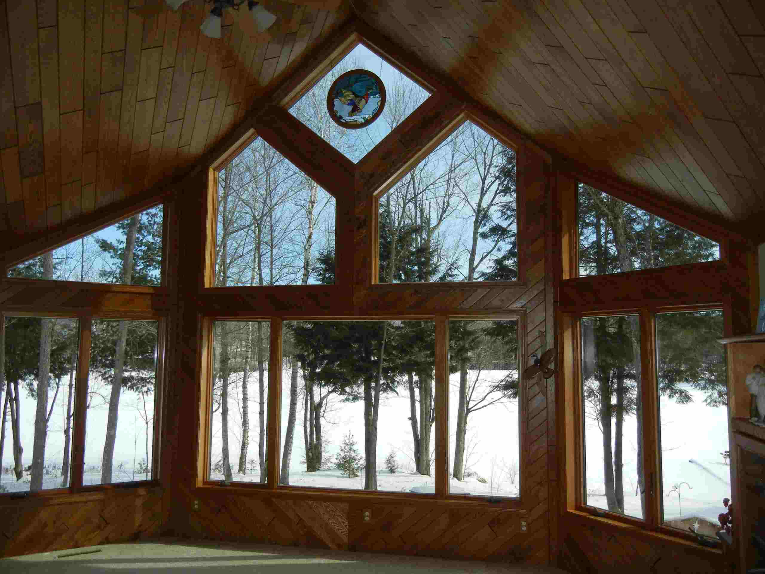 A picture of a basement renovation