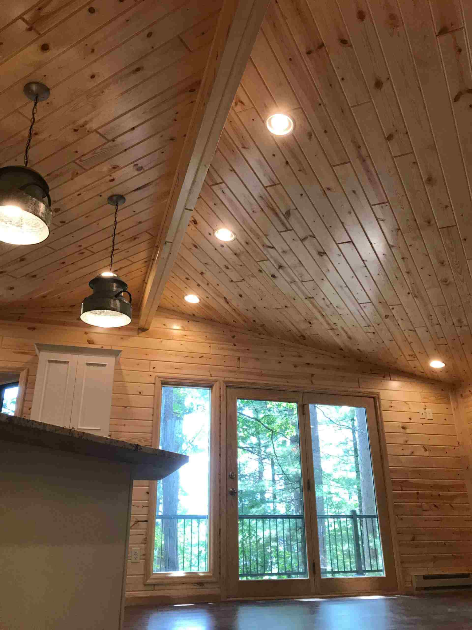 An indoor image of a remodeled cabin