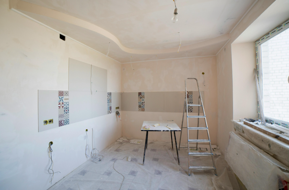 Kitchen renovation in process.