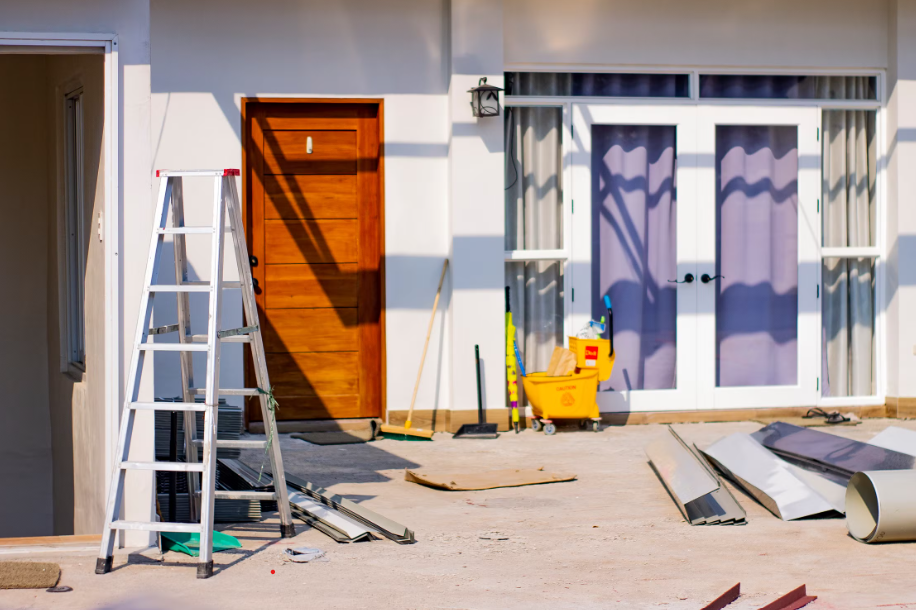 Luxury home remodel in process.