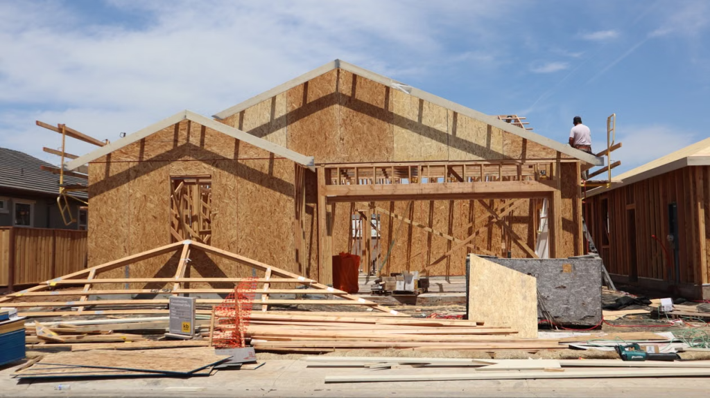 An image of a house under construction