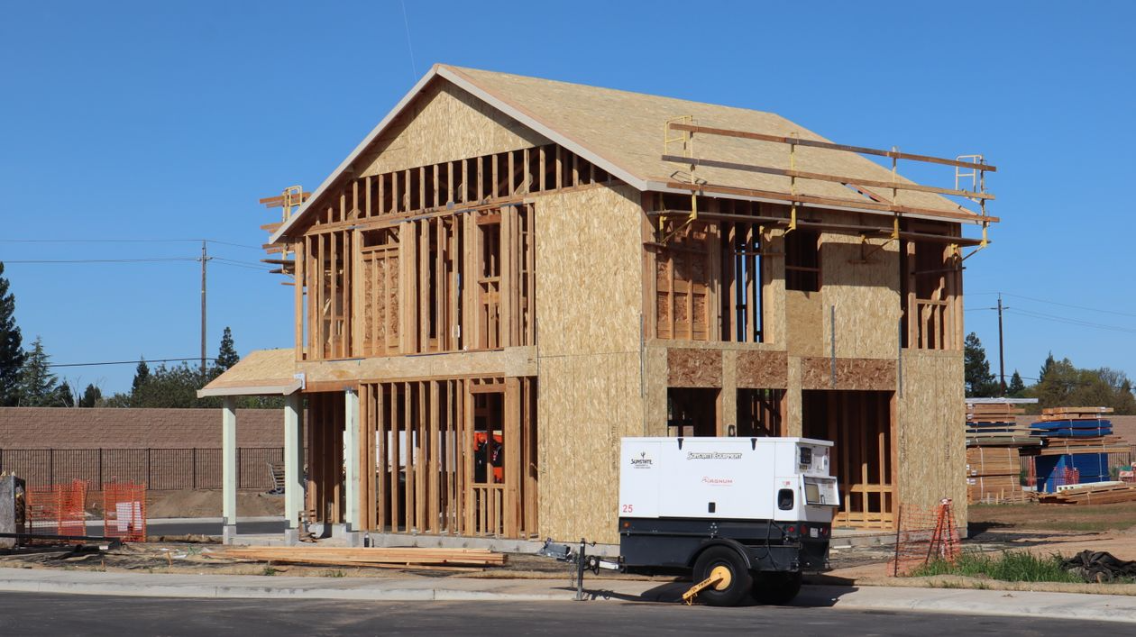 An image of a house under construction