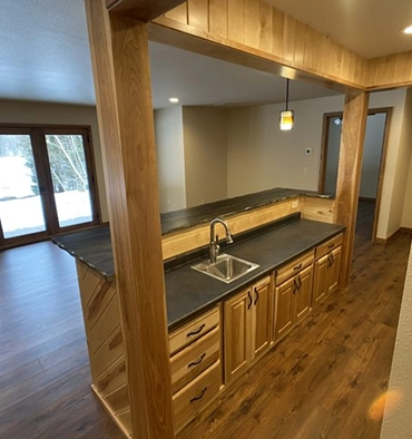 A kitchen space after remodeling